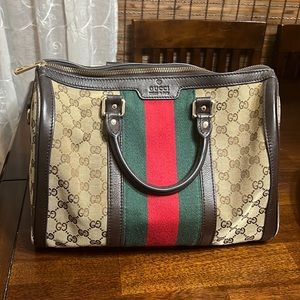 Vintage Web GG Boston Bag